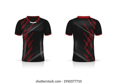 Specification Soccer Sport Mockup , Esports Gaming T Shirt Jersey Template. Mock Up Uniform . Vector Illustration Design