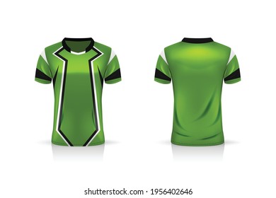 Specification Soccer Sport mockup , Esports Gaming T Shirt Jersey template. mock up uniform . Vector Illustration design