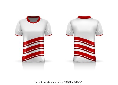 Specification Soccer Sport mockup , Esports Gaming T Shirt Jersey template. mock up uniform . Vector Illustration design