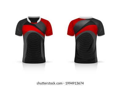 Specification Soccer Sport mockup , Esports Gaming T Shirt Jersey template. mock up uniform . Vector Illustration design