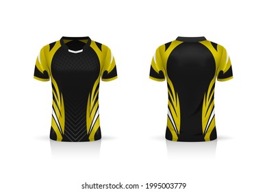 Specification Soccer Sport Mockup , Esports Gaming T Shirt Jersey Template. Mock Up Uniform . Vector Illustration Design