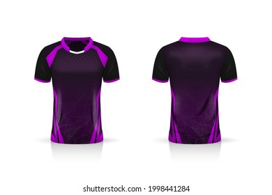 Specification Soccer Sport mockup , Esports Gaming T Shirt Jersey template. mock up uniform . Vector Illustration design