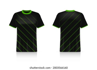 Specification Soccer Sport mockup , Esports Gaming T Shirt Jersey template. mock up uniform . Vector Illustration design