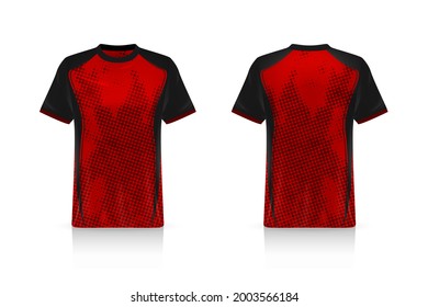 Specification Soccer Sport mockup , Esports Gaming T Shirt Jersey template. mock up uniform . Vector Illustration design