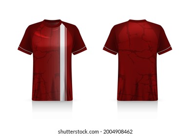 Specification Soccer Sport mockup , Esports Gaming T Shirt Jersey template. mock up uniform . Vector Illustration design