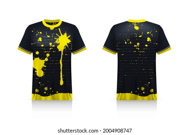 Specification Soccer Sport mockup , Esports Gaming T Shirt Jersey template. mock up uniform . Vector Illustration design