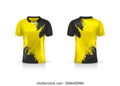 Specification Soccer Sport mockup , Esports Gaming T Shirt Jersey template. mock up uniform . Vector Illustration design