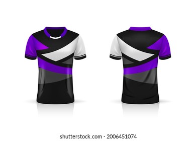 Specification Soccer Sport mockup , Esports Gaming T Shirt Jersey template. mock up uniform . Vector Illustration design