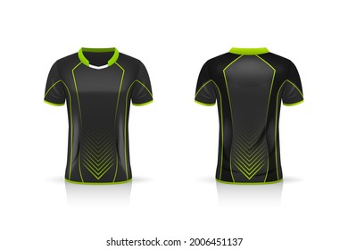 Specification Soccer Sport mockup , Esports Gaming T Shirt Jersey template. mock up uniform . Vector Illustration design