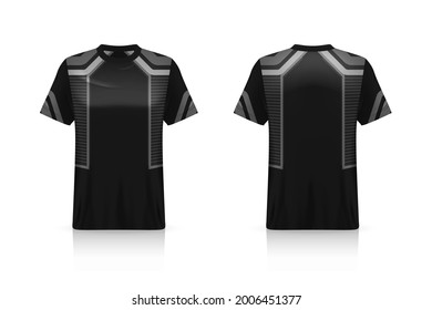 Specification Soccer Sport mockup , Esports Gaming T Shirt Jersey template. mock up uniform . Vector Illustration design