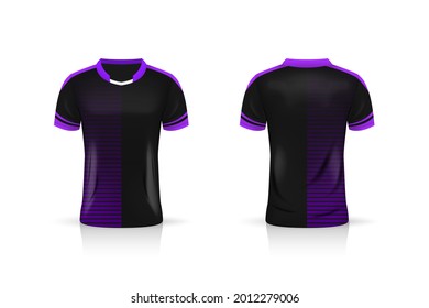 Specification Soccer Sport mockup , Esports Gaming T Shirt Jersey template. mock up uniform . Vector Illustration design