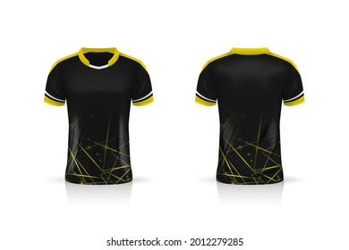 Specification Soccer Sport Mockup , Esports Gaming T Shirt Jersey Template. Mock Up Uniform . Vector Illustration Design