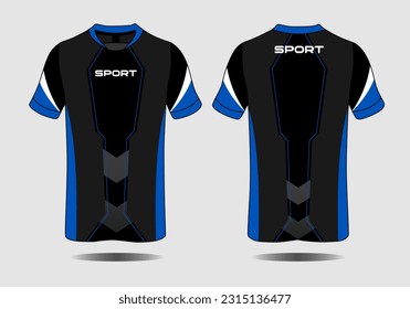 Specification Soccer Sport mockup , Esports Gaming T Shirt Jersey template. mock up uniform . Vector Illustration design