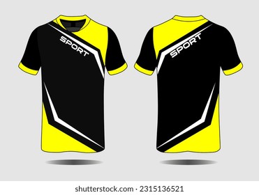 Specification Soccer Sport mockup , Esports Gaming T Shirt Jersey template. mock up uniform . Vector Illustration design