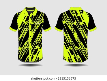 Especificación Mockup Soccer Sport , Esports Gaming T Shirt Jersey plantilla. burlarse del uniforme . Diseño de iluminación de vectores