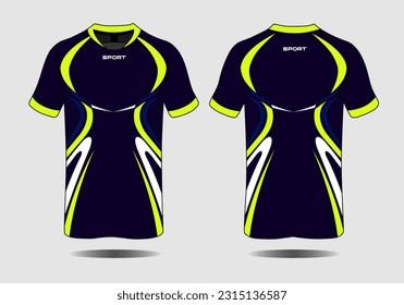 Specification Soccer Sport mockup , Esports Gaming T Shirt Jersey template. mock up uniform . Vector Illustration design