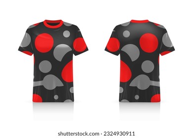 Specification Soccer Sport mockup , Esports Gaming T Shirt Jersey template. mock up uniform . Vector Illustration design