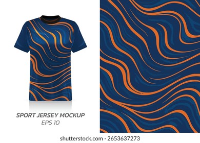 Especificação Soccer Sport mockup, Esports Gaming T Shirt Jersey template. mock up uniforme . Design de Ilustração de Vetor