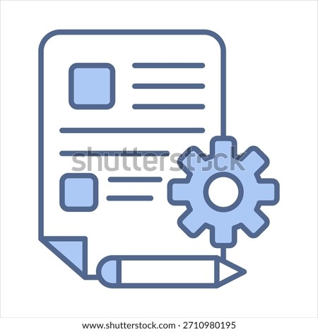 Specifications Blue Icon Vector Illustration