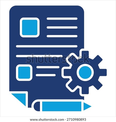 Specifications Flat Blue Icon Style