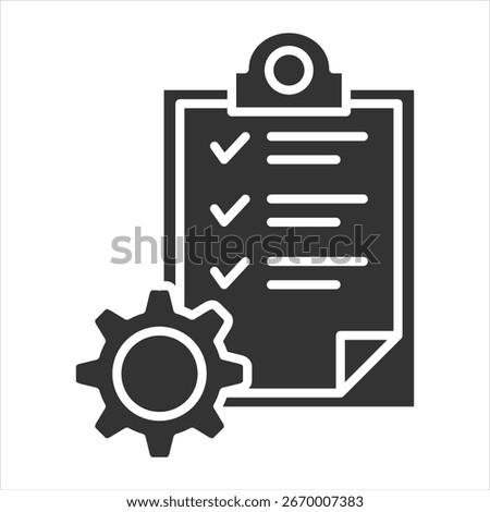 Specifications Glyph Icon Vector Icon Illustration