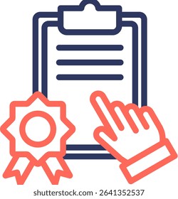 Specifications Icon Line Color Vector Illustration