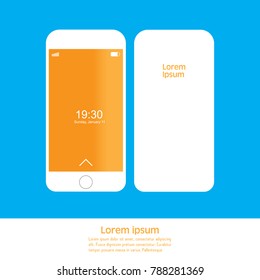 Specifications of mobile phone. Detail of smartphone product. vector illustration eps 10