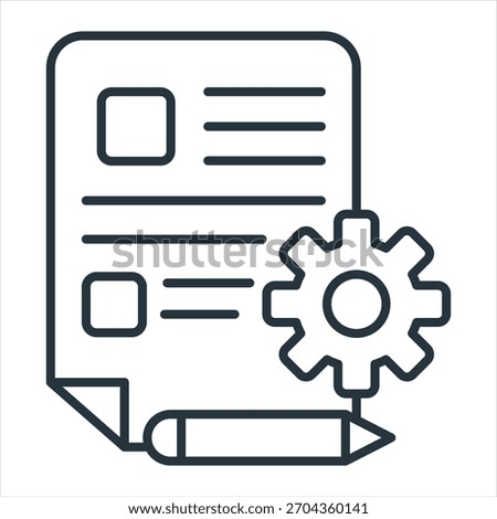 Specifications Outline Icon Vector Illustration