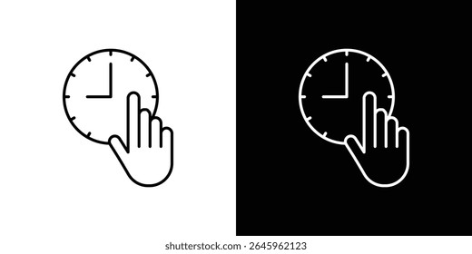 Specify at time icon Flat style logo vector. perfect for UI designs