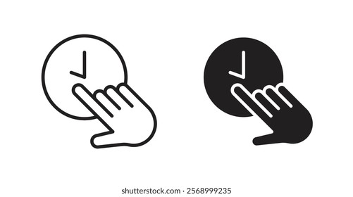 Specify at time icon set vector graphics designs