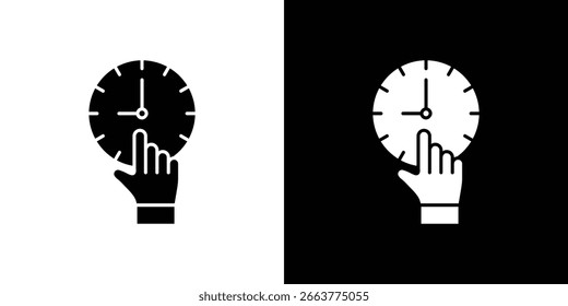Especifique la colección del símbolo de icono en el momento. Vector plano ilustración de stock.