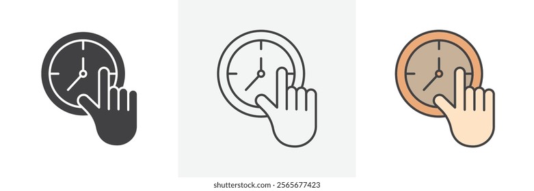 Specify at time icons in black and colored versions