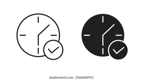 Specify at time icons in line stroke and flat versions