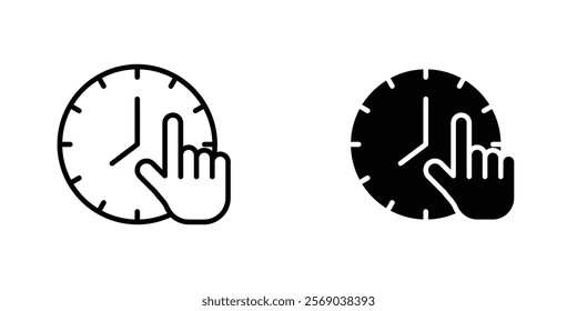 Specify at time icons vector graphic pack