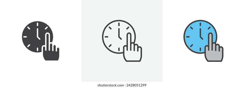 Specify at Time Isolated Line Icon Style Design. Simple Vector Illustration