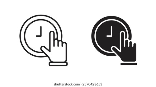 Specify at time vector web icons set