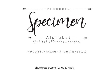 Specimen Abstract modern urban alphabet fonts. Typography sport, technology, fashion, digital, future creative logo font. vector illustration