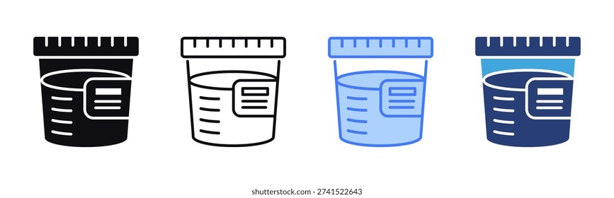Specimen Container icon sheet multiple style collection