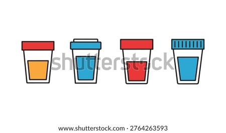 Specimen Cup Line art vector minimal abstract illustration