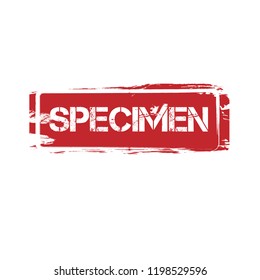 Specimen grunge stamp.rubber seal stamp with grunge design