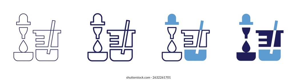 Specimen icon in 4 different styles. Thin Line, Line, Bold Line, Duotone. Duotone style. Editable stroke.