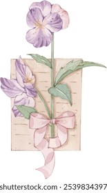 A specimen of purple trumpet violet flower