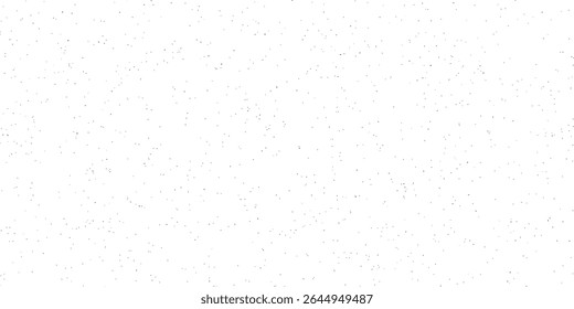 Textura pontilhada de grão de manchas com efeito de ruído de angústia. Papel branco grunge padrão com pó, grão e sobreposição de sujeira. Ilustração vetorial em plano de fundo isolado.
