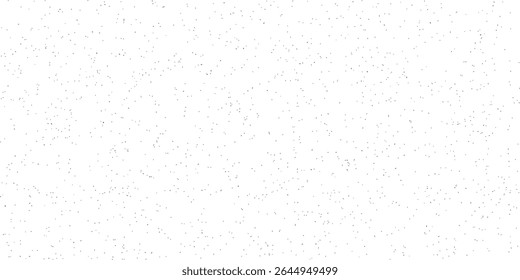 Textura pontilhada de grão de manchas com efeito de ruído de angústia. Papel branco grunge padrão com pó, grão e sobreposição de sujeira. Ilustração vetorial em plano de fundo isolado.