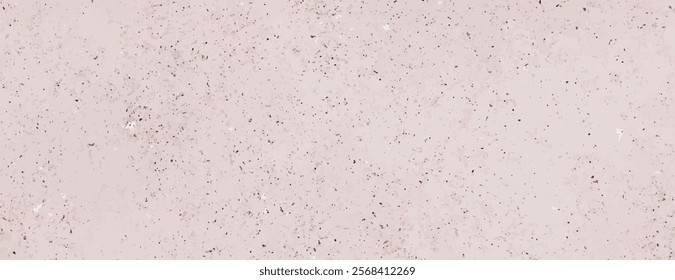 Speckled background with a light pink background, featuring a textured, terrazzo-style background with pink and black speckles. Minimal grainy speckled texture background vector