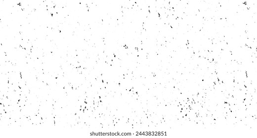 Speckled gritty noise grain pattern overlay. Rough distress grunge black paper gradient. Speckle grit white dust vintage grainy background. Old retro wall spray graphic texture vector illustration