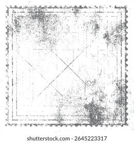 Speckled Grunge Frame with Multi-Line Border on White. Distressed Texture Overlay with Scratch and Noise Effects. Vintage Rough Edge Design for Print and Digital. Isolated Black and White Vector.
