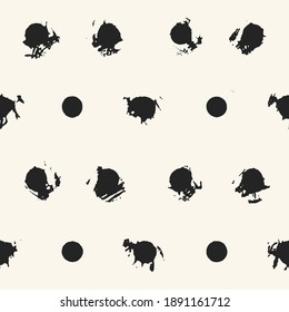 Speckled Ink Polka Dots Pattern