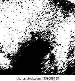 Speckled Splatter Paint Texture . Distress Grunge background . Scratch, Grain, Noise rectangle stamp . Black Spray  Blot of Ink.Place illustration Over any Object  to Create Grungy Effect .vector.