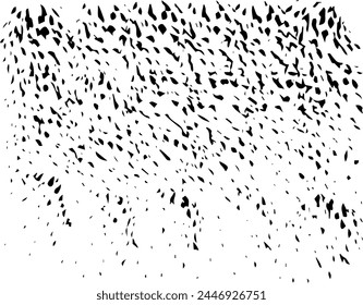 Specks and spots of various shapes on a transparent background. Texture